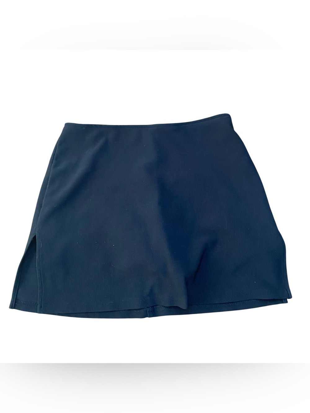 Vintage Rave Black Ribbed Skort